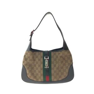 GUCCI GG Canvas Jackie Line Shelly Hobo Shoulder Bag 001 3306